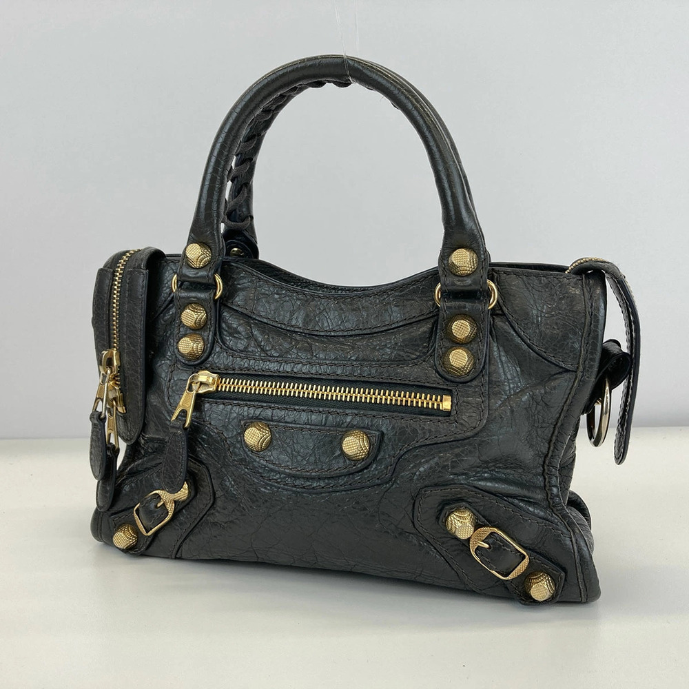 BALENCIAGA Giant City Handbag Leather Gray - Picture 2 of 6